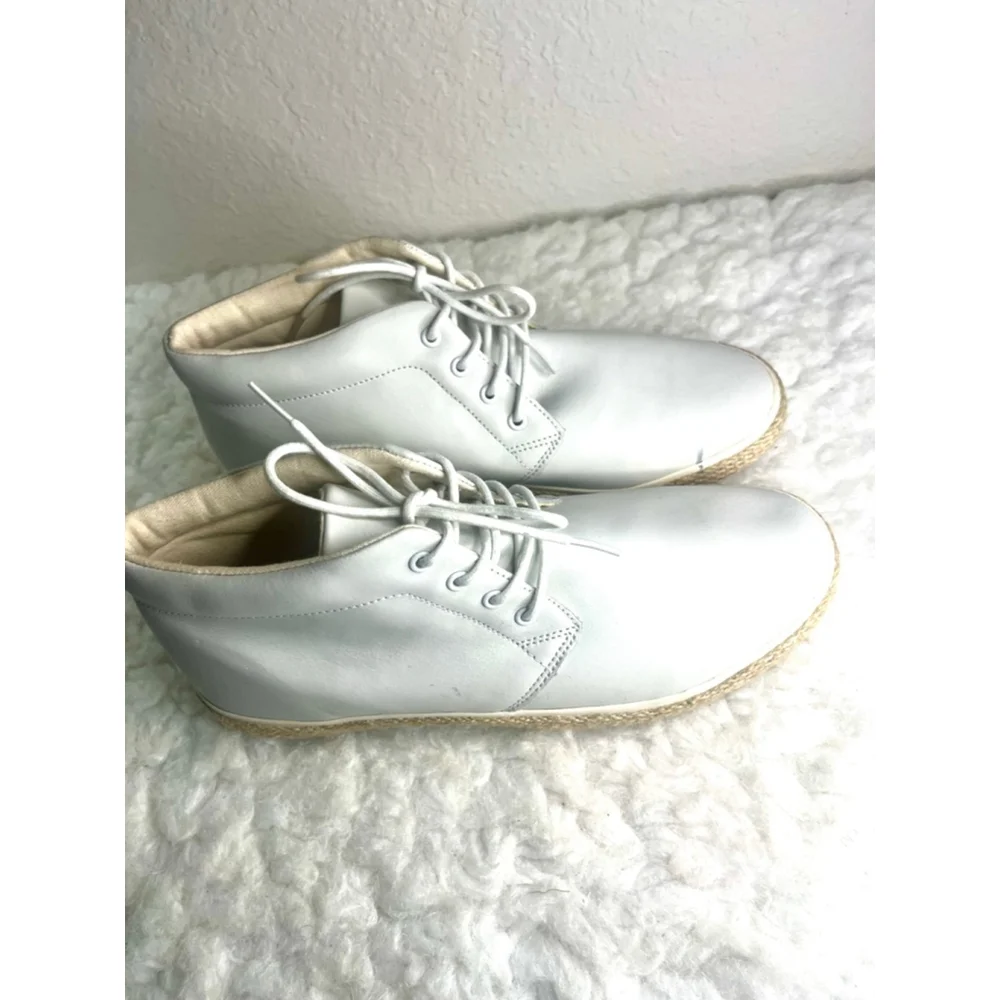 Generic Surplus Wharf white leather chukka-style shoes men size 9.5